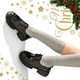 thumbnail image 2 of Mocasin Negro Charol Escolar Cordones Mujer Weide YL81, 2 of 8