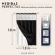 thumbnail image 5 of Cortina De Baño Diseño Impermeable + Forro Y 12 Ganchos Blanca Negro, 5 of 10
