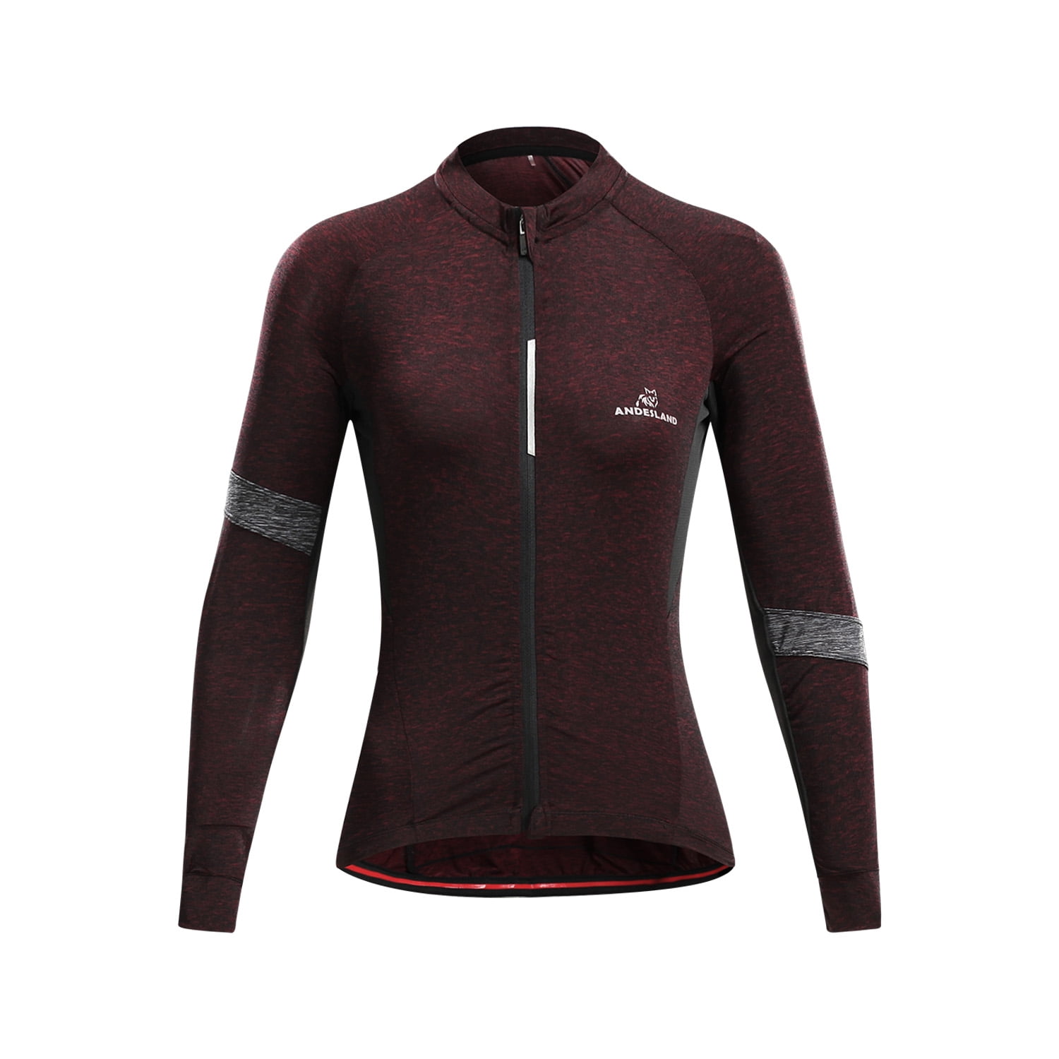 Andesland - Polera Tricota Jaspeada Manga Larga Cierre Completo Mujer