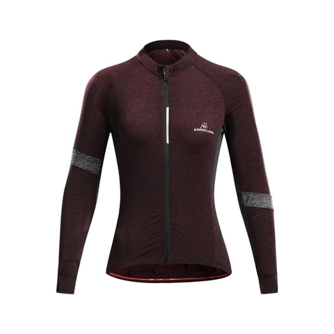 Andesland - Polera Tricota Jaspeada Manga Larga Cierre Completo Mujer