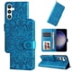 thumbnail image 1 of Funda tipo cartera FOXDOCK para Samsung Galaxy S23 FE , diseño girasol en relieve, cuero PU, cierre magnético, soporte y tarjetero, 1 of 5
