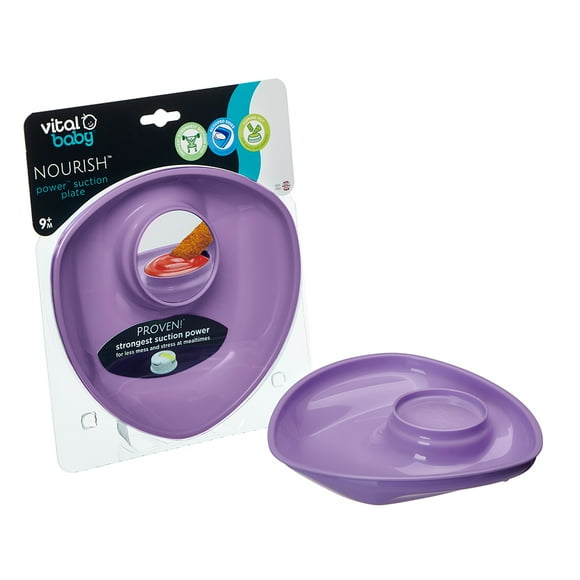 Plato Con Succión Morado