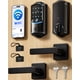 thumbnail image 1 of Cerradura inteligente Veise VE027-L WiFi con huella digital y acceso sin llave, acabado mate, 1 of 9