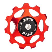 Magideal - Rodamiento De Polea De Cambio Trasero, Accesorios Para Bicicleta, Rodillo Guía, Componentes De Aleación De Aluminio, Poleas Ligeras Para Bicicleta De Rojo