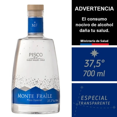 Pisco Especial 37,5° Botella 700 Ml Monte Fraile