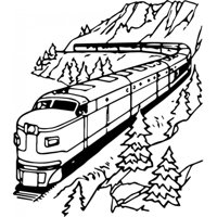 Rienda Libre Graphics - Decomural Train Mountains Scene Ws-35571