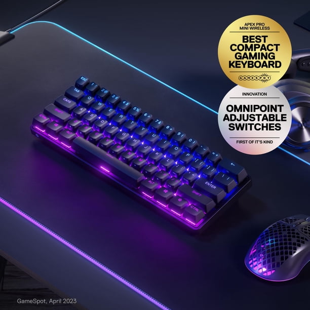 Teclado para juegos SteelSeries Apex Pro Mini Wireless RGB | Lider