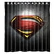 thumbnail image 1 of Cortina de ducha con el logotipo de Superman, juego de cortinas de baño con ganchos, tamaño 66 x 72 pulgadas, 1 of 3