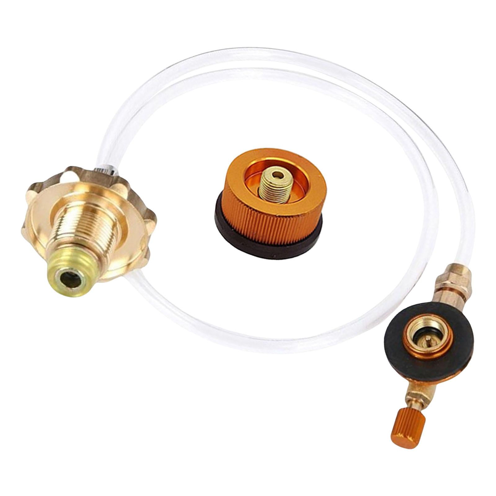 Magideal - Adaptador De Recarga De Propano De Cilindro Plano Con Accesorio De Manguera De Recarga De Propano Piezas De Reemplazo Conector De De Gas