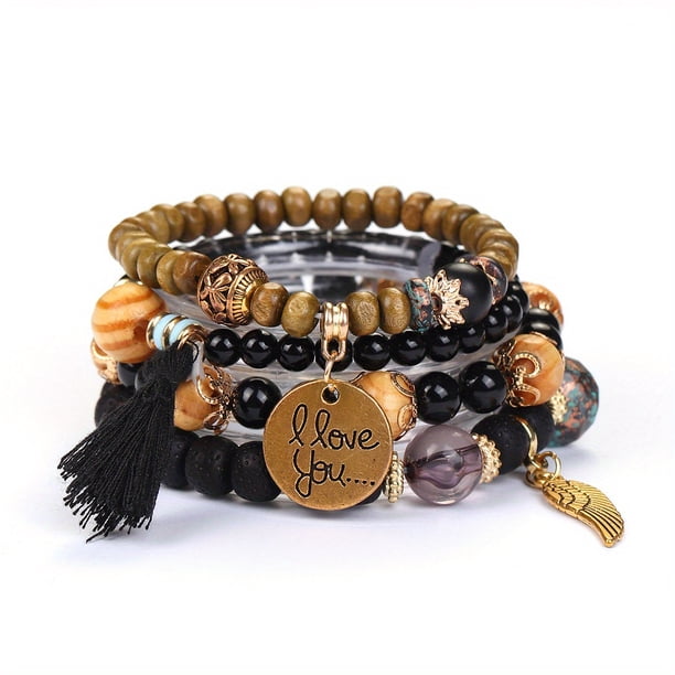 Creative Bohemian Bracelet Layered Beaded Stretch Bracelet