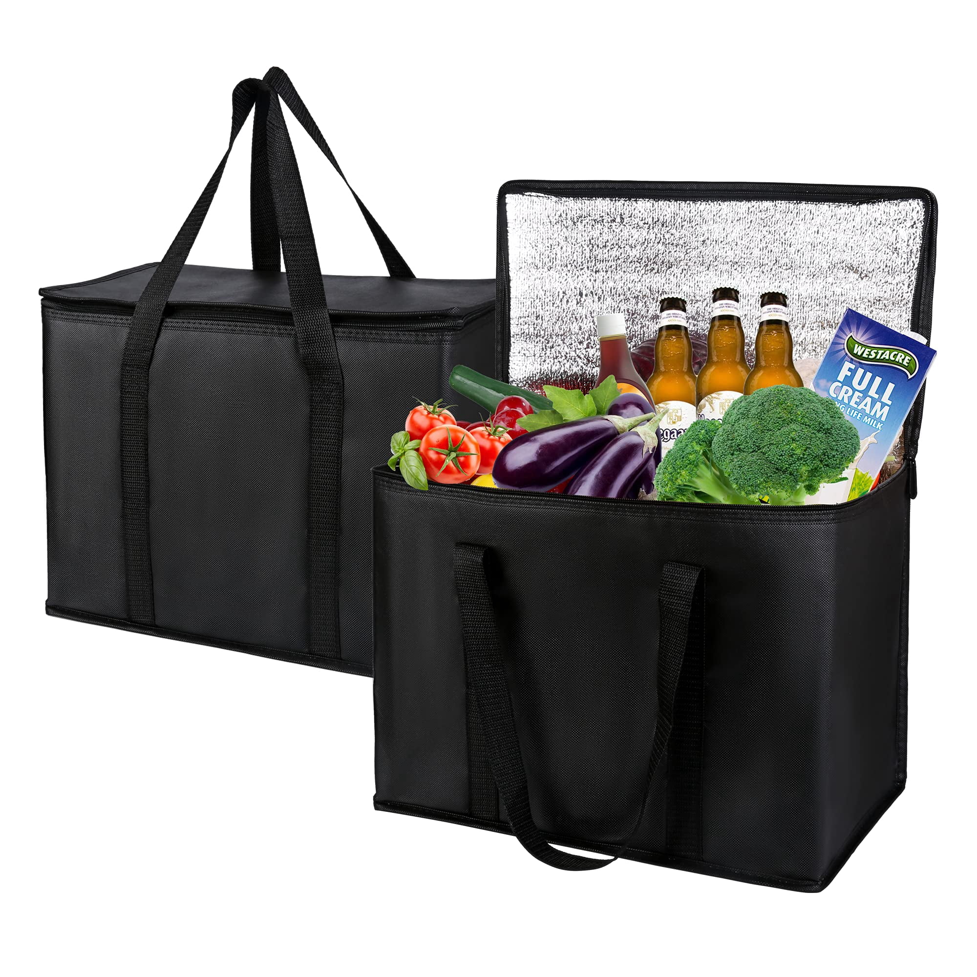 Musbus - Bolsas Aislantes Para Compras De Comestibles Xl Large Paquete De 2 Negras