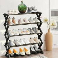 Line - Zapatero Organizador 5 Niveles Desmontable Resistente 65X42X20Cm Negro