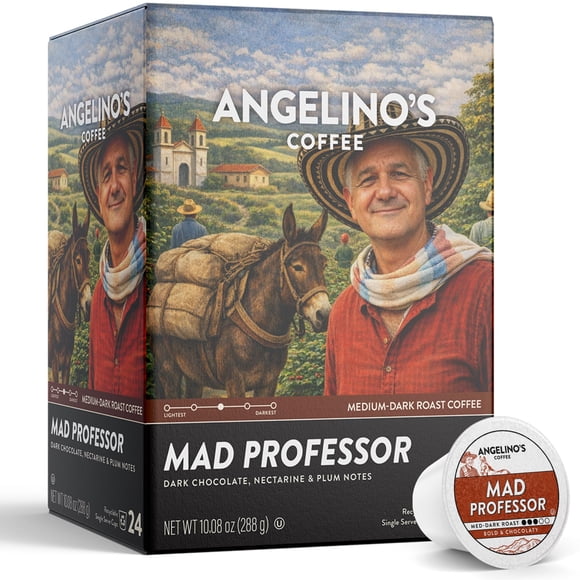 Cápsulas De Café Angelinos Mad Professor 24 Tueste Medio Oscuro
