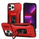 thumbnail image 1 of Funda Armada para iPhone 13 Pro con Tapa Deslizante y Soporte Magnético Giratorio Rojo, 1 of 5