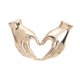 thumbnail image 5 of Broche De Corazón Con Dos Manos, Alfiler De Solapa Para Traje, Dama, Novia, Novio, Dorado, 5 of 5