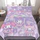 thumbnail image 1 of Kuromi 3 Pcs Bed Breathable Duvet Cover Soft All Seasons Bedding Set, 1 of 5