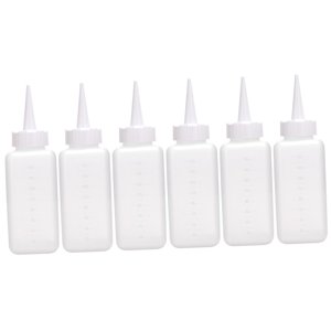 Ioensy - Botella Con Aplicador Graduado De 6 Unidades Con Punta Y Tapa Para Uso Doméstico En Peluquería