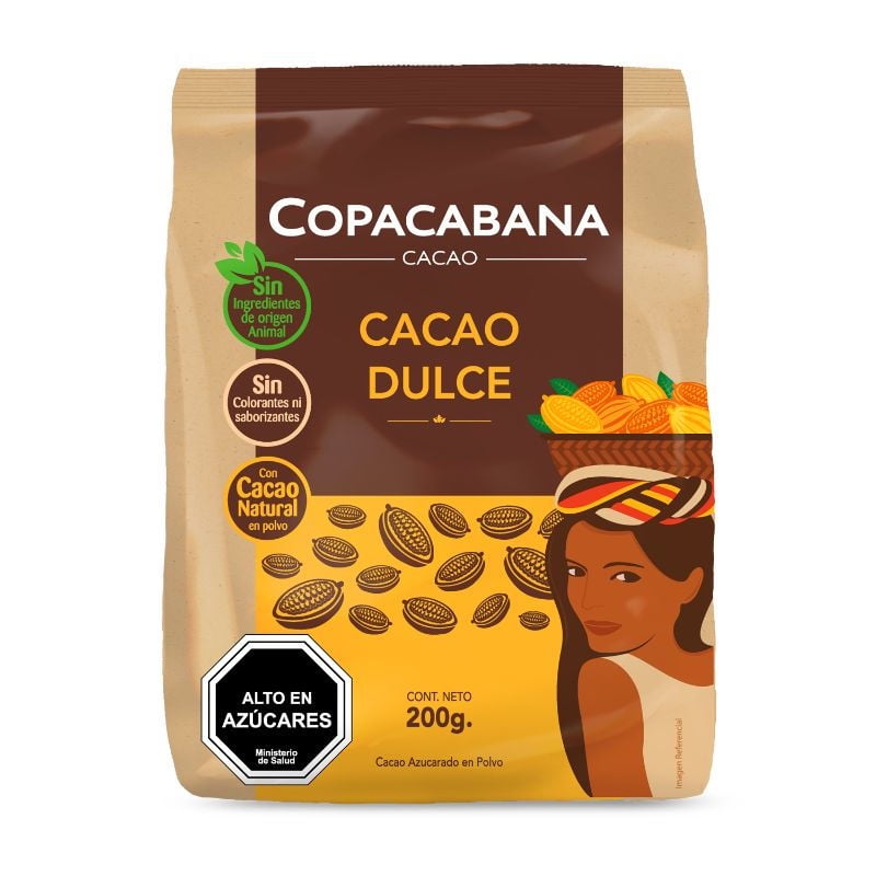 Cacao Dulce En Polvo Bolsa 200 g Copacabana