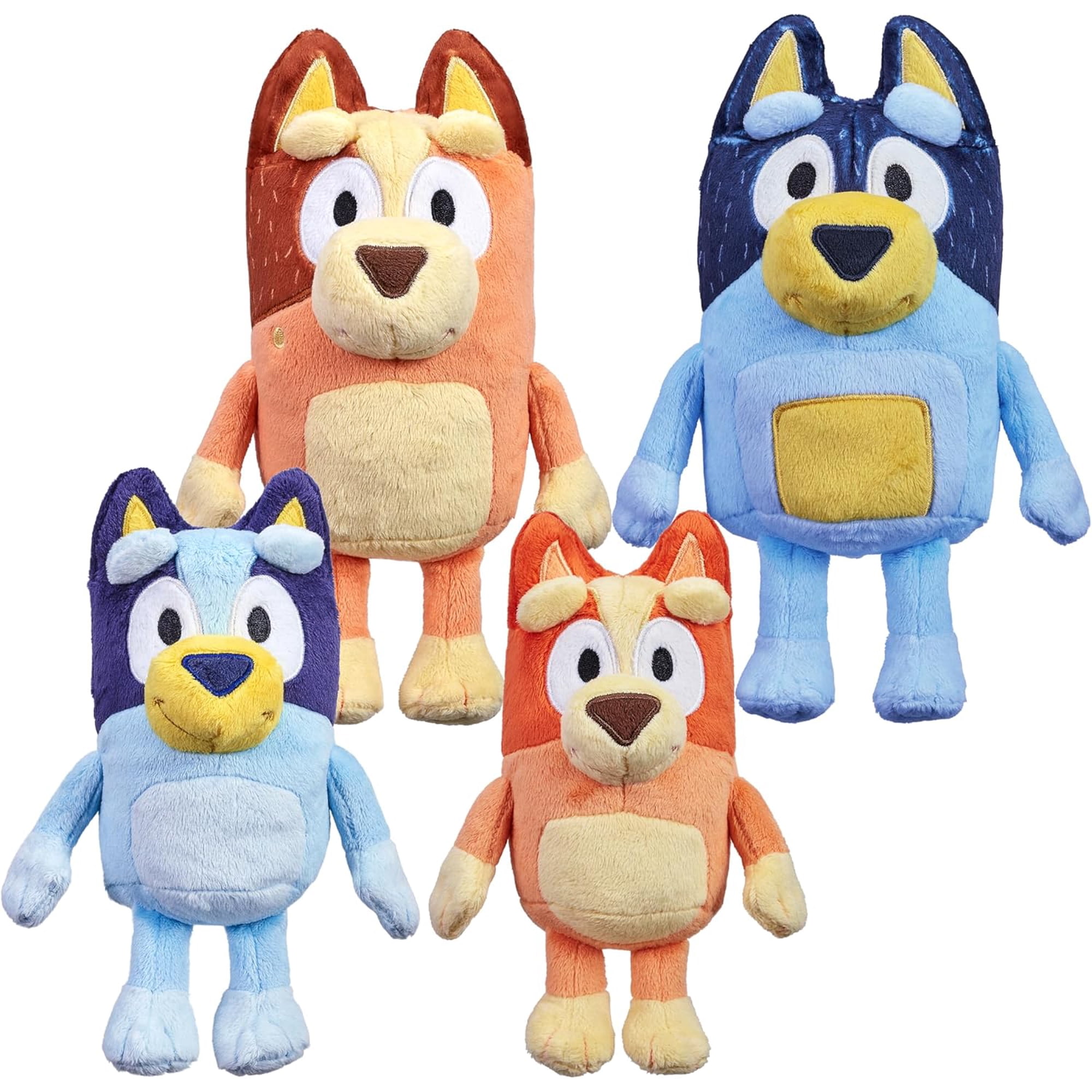 Conjunto De Animales De Peluche Bluey Heeler Family De 4, 7-8 Pulgadas, Suave, Figuras De Peluche De Bingo, Bandido Y Chilli