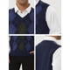 thumbnail image 5 of INSPIRE CHIC Chalecos para Hombre Argyle Tejido Ajustado Sin Mangas Contraste de Color Chaleco Pullover L Azul Marino, 5 of 6