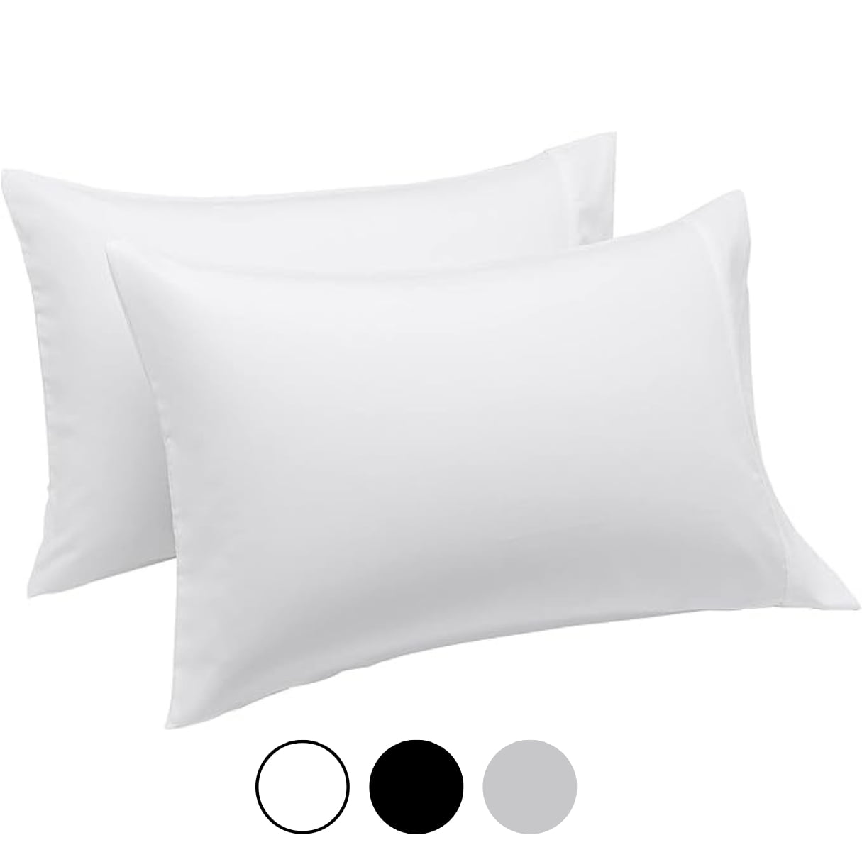 Set 2 Fundas De Almohada 50 X 90 Blanca Suave Hilos Aura Zeus