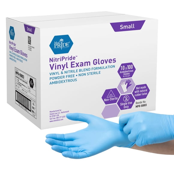Guantes para exámenes médicos MED Pride NitriPride Nitrile-Vinyl Small