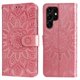 thumbnail image 2 of Funda tipo cartera FOXDOCK para Samsung Galaxy S22 Ultra , diseño girasol en relieve, cuero PU, cierre magnético, soporte y tarjetero, 2 of 5