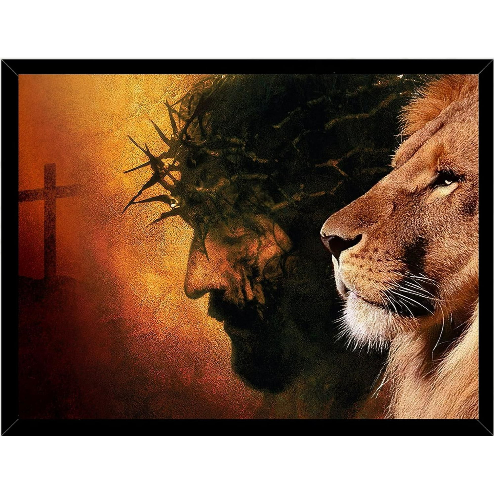 Genérico - Cuadro Decorativo Jusus And Leo Medidas 30x40 Cm