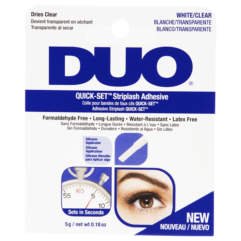 Adhesivo Para Pestañas Duo Quick-set, Transparente, Impermeable, 5 Ml