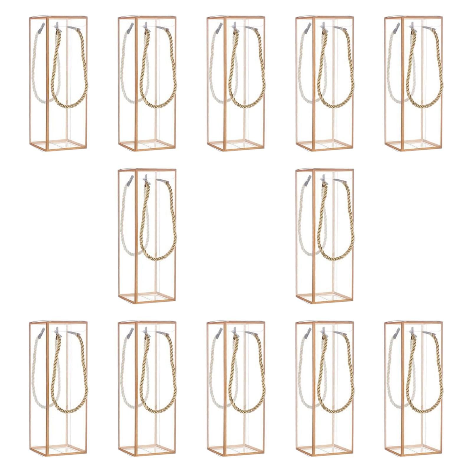 Bothyi - 12x Cajas De Regalo Transparentes Cajas De Flores Simples Para La Boda De Fiesta De Aniversario