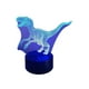 thumbnail image 1 of Lampara Ilusion 3d Dino Velociraptor De 7 Colores Base Touch, 1 of 6