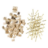 Bothyi - Mini Bisagras Para Muebles, Hierro Plegable A Tope Para Armario, Armario, Caja De Regalo Dorada