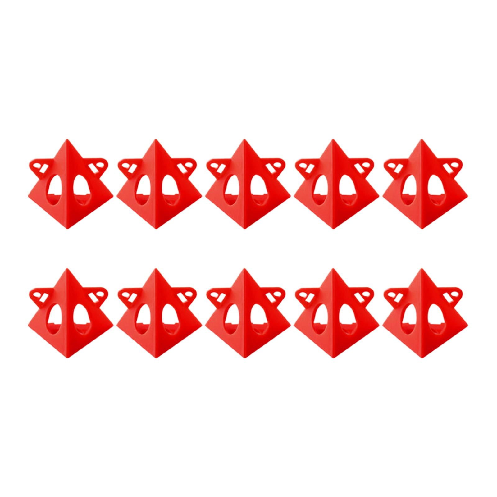 Magideal - 10 Uds. Pirámides De Pintura, Almohadillas De Pintura Triangulares, Soportes De Pintura De Cono De Pies, Soporte De Pintura De Puerta, Soporte De Lien Rojo