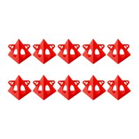 Magideal - 10 Uds. Pirámides De Pintura, Almohadillas De Pintura Triangulares, Soportes De Pintura De Cono De Pies, Soporte De Pintura De Puerta, Soporte De Lien Rojo