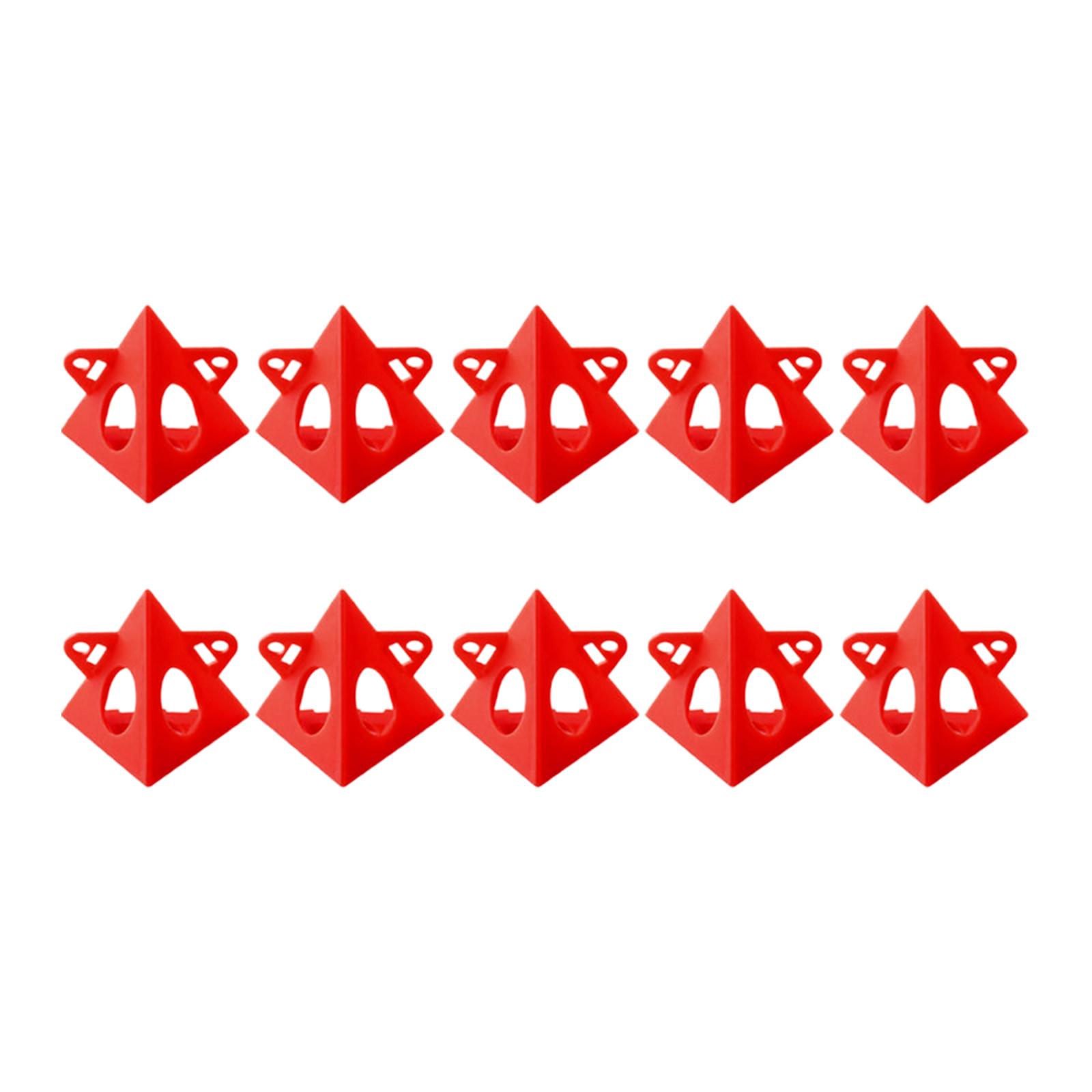 Magideal - 10 Uds. Pirámides De Pintura, Almohadillas De Pintura Triangulares, Soportes De Pintura De Cono De Pies, Soporte De Pintura De Puerta, Soporte De Lien Rojo