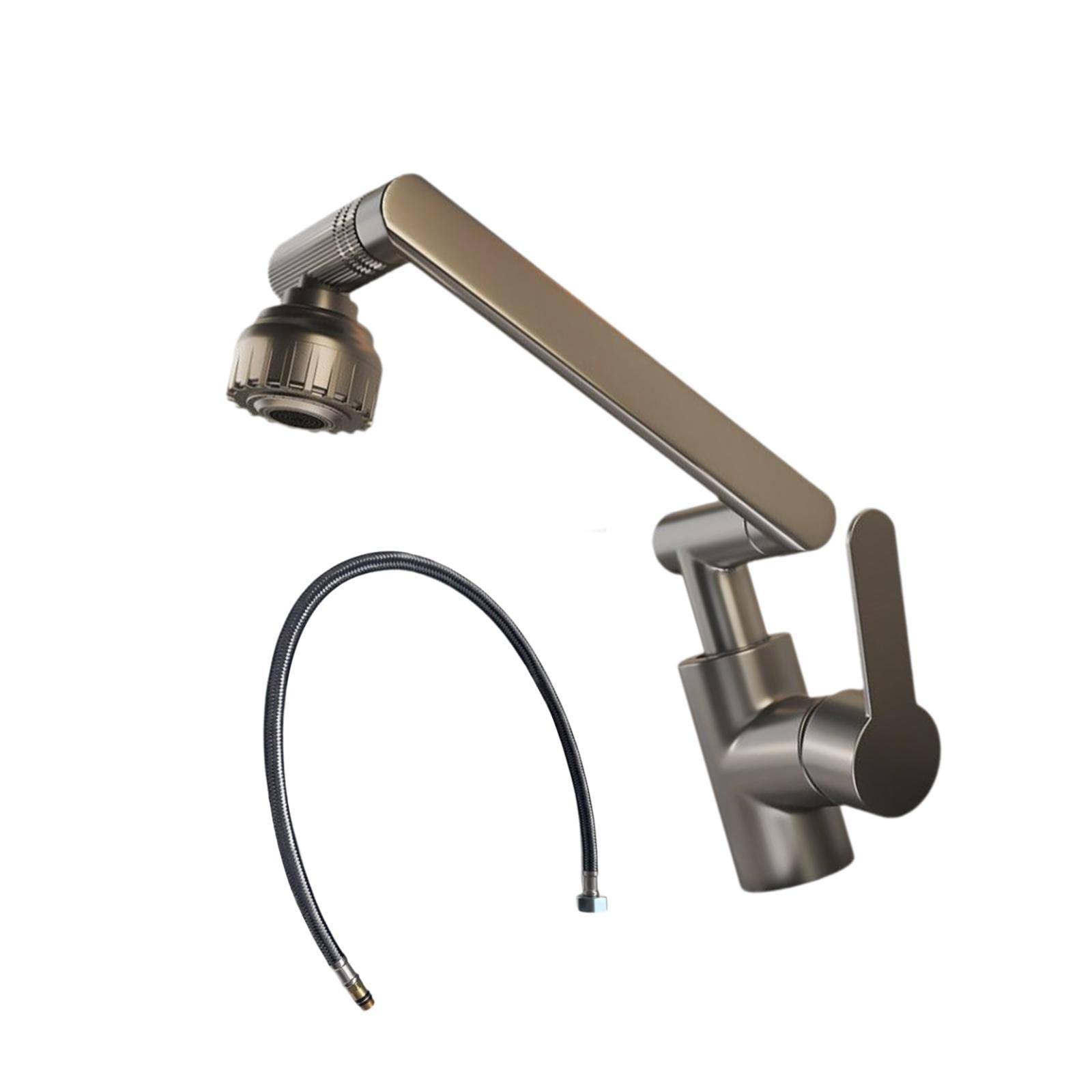 Magideal - Grifo Giratorio Grifo De Baño Con Dos Modos De Pulverización Grifo De Brazo Robótico Universal Grifo De Cocina Para Fregadero De Baño De Restaurante Manguera De 80 Cm