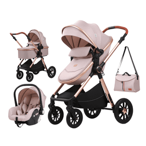 Babymine - Coche De Bebé Silla Nido Bolso Y Cubre Pies Beige
