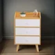 thumbnail image 3 of Pack 2 Velador Simply Blanco Minimalista Madera Clara, 3 of 3