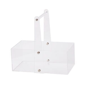 Bothyi - Cesta De Regalo De Ceremonia De Caja De Flores De Acrílico Para Cesta De Niña De Flores De Boda De Caramelo