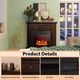 thumbnail image 2 of Chimenea eléctrica COSTWAY de 32 pulgadas con repisa de 1400 W, color marrón, 2 of 3