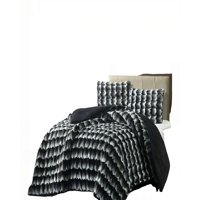 Genérico - Cobertor Piel De Conejo Imitacion Con Diseño 2Plaza Color Negro