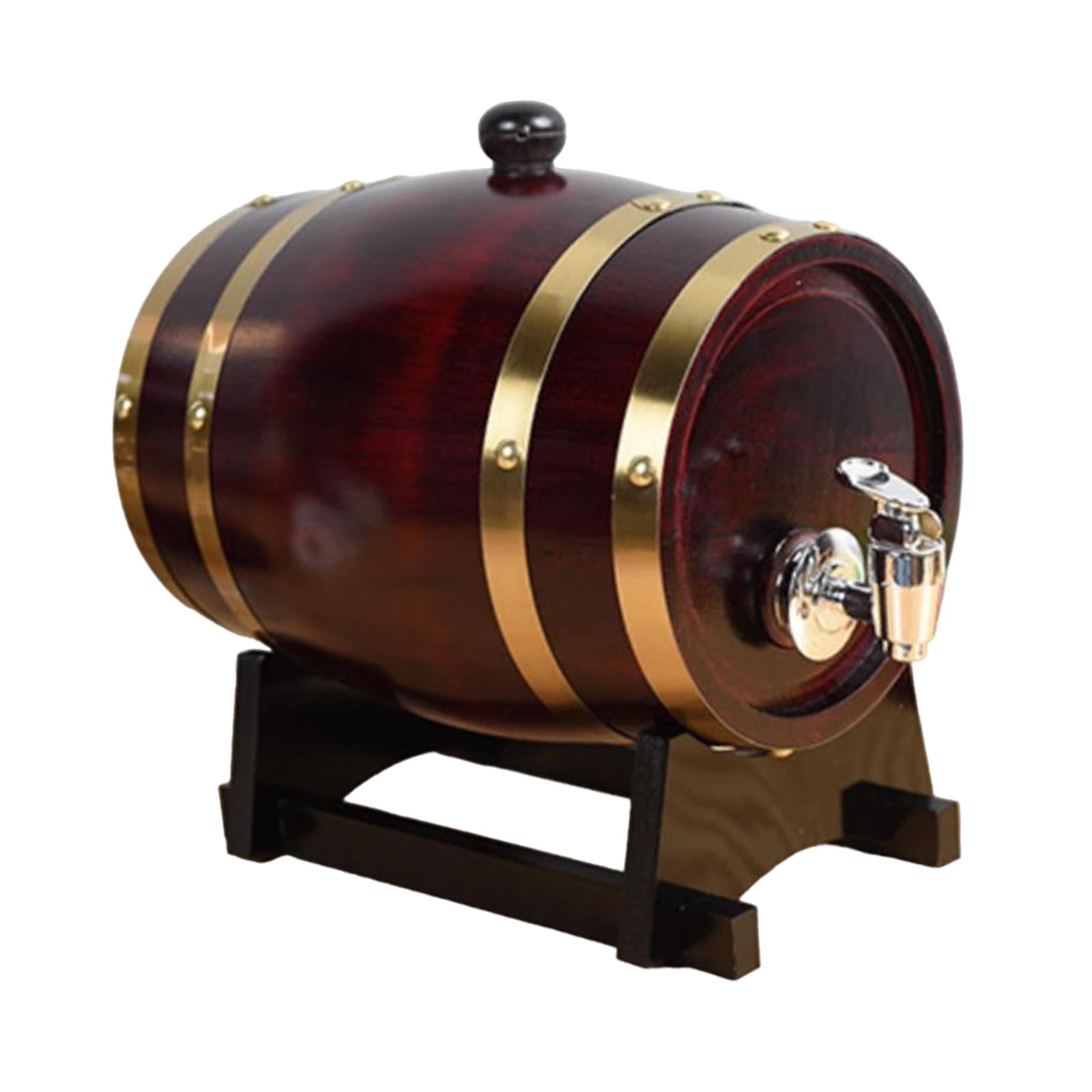 Magideal - Barril De Madera, Cubo De Vino, Regalo De Decoración, Vintage, Barril De Cerveza, Barril De Vino Para Almacenamiento De Brandy, Licores, Mesa Familiar 3 Litros Retro