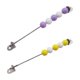 thumbnail image 3 of 2 Uds Tablero Ocupado Juguete Sensorial De Madera Habilidad Práctica Violeta Amarillo, 3 of 5