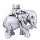 thumbnail image 4 of Estatuilla De Estatua De Madre E Hijo De Elefante, 17x11x15,5 Cm, Pieza Decorativa Para El Hogar, Plateada, 4 of 5