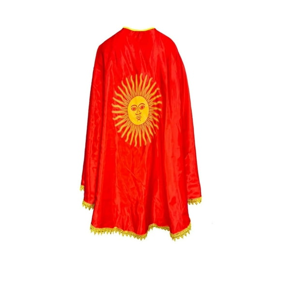 Manta Tirana Vestimenta Baile Diablada Capa Roja Adulto 176x88 Cm