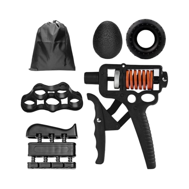 Juego de 5 fortalecedores de agarre de mano, ejercitador de fuerza de agarre de mano, anillo de agarre, entrenamiento de agarre de mano 5-60 kg, juego , Primavera naranja
