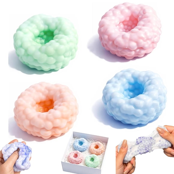 Pelota antiestrés squishy zjyduofu para niños y adultos, 4 piezas