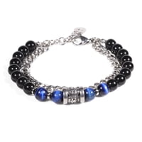 Brazalete Hombre Gino Rodinis B533 | Negro/Azul