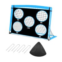 Ioensy - Portería De Fútbol Para Practicar, Portería Combinada, Red De Fútbol Para Parque, Jardín, Patio De Juegos, Color Azul, 120 Cm De Largo