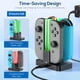 thumbnail image 4 of Dock de carga para controladores Joy-Con de Nintendo Switch, estación de carga con cable de carga USB tipo C, 4 of 7
